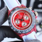 ROLEX Daytona  40*12.4 Movement Carbon Fiber Case Yellow/Blue/Red Dial Watch